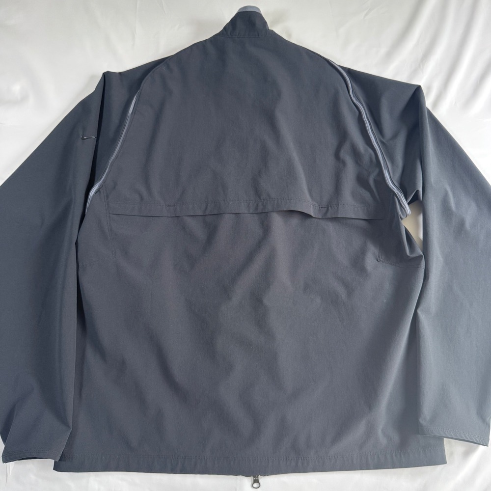 Nike Full Zip Track Jacket Mens Large Black Grey Reflective Piping Lightweight - Picture 4 of 9